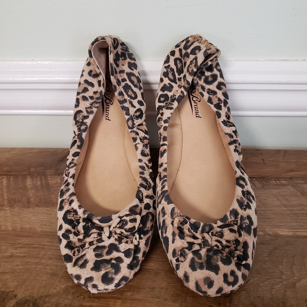 Lucky Brand Cheetah Ballet Flats 5.5